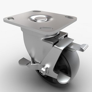 caster wheel 3d max