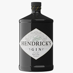 3D realistic hendrick s gin
