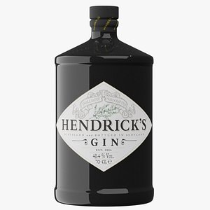 Realistic Hendrick's Gin Bottle
