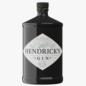 Realistic Hendrick's Gin Bottle