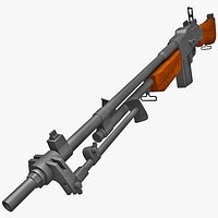 M1918A2 Browning Automatic Rifle With Folded Bipod 2