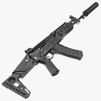 Shabby AK-12 Silenced Assault Weapon