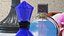 3D Modern Perfume Bottle Blue model