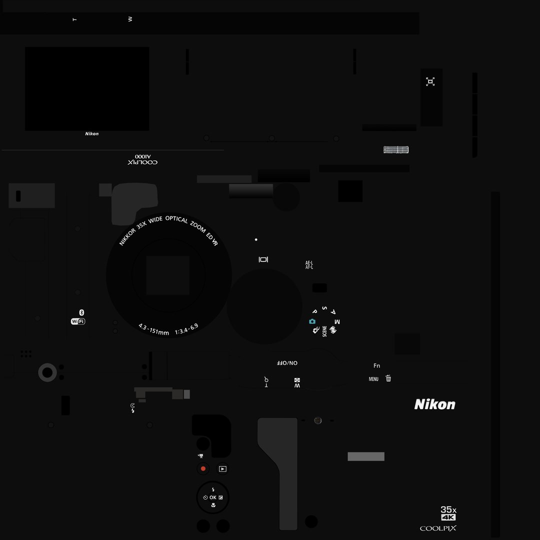 Nikon Coolpix A1000 3D Model - TurboSquid 1551483