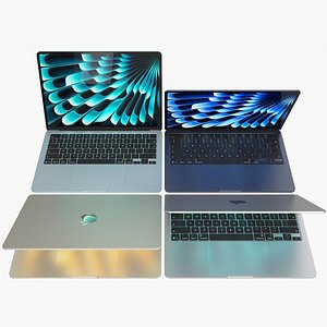 Apple MacBook Air 13 M4 2025 All Colors Rigged 3D