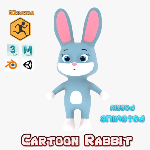 modelo 3d Cartoon Rabbit Animated - TurboSquid 2013749