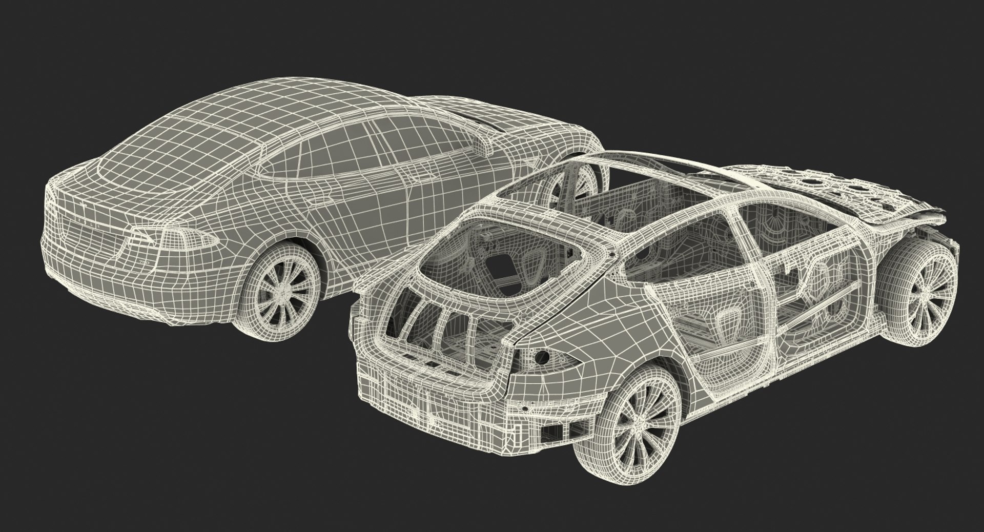 Tesla S Frame Rigged 3D Model - TurboSquid 1191571