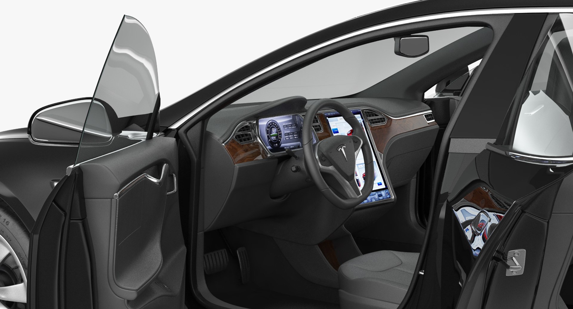 Tesla s frame rigged 3D model - TurboSquid 1191571