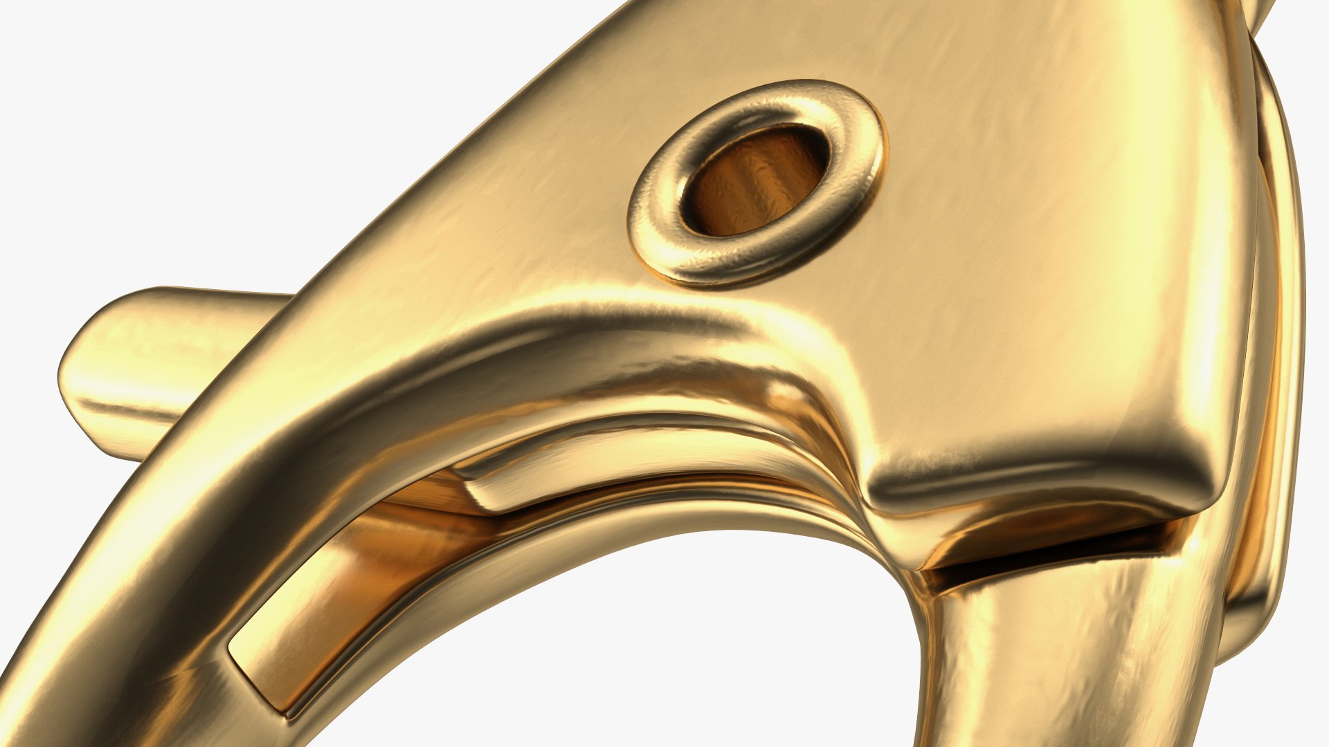 Lobster Claw Clasp Gold 3D model TurboSquid 1777401