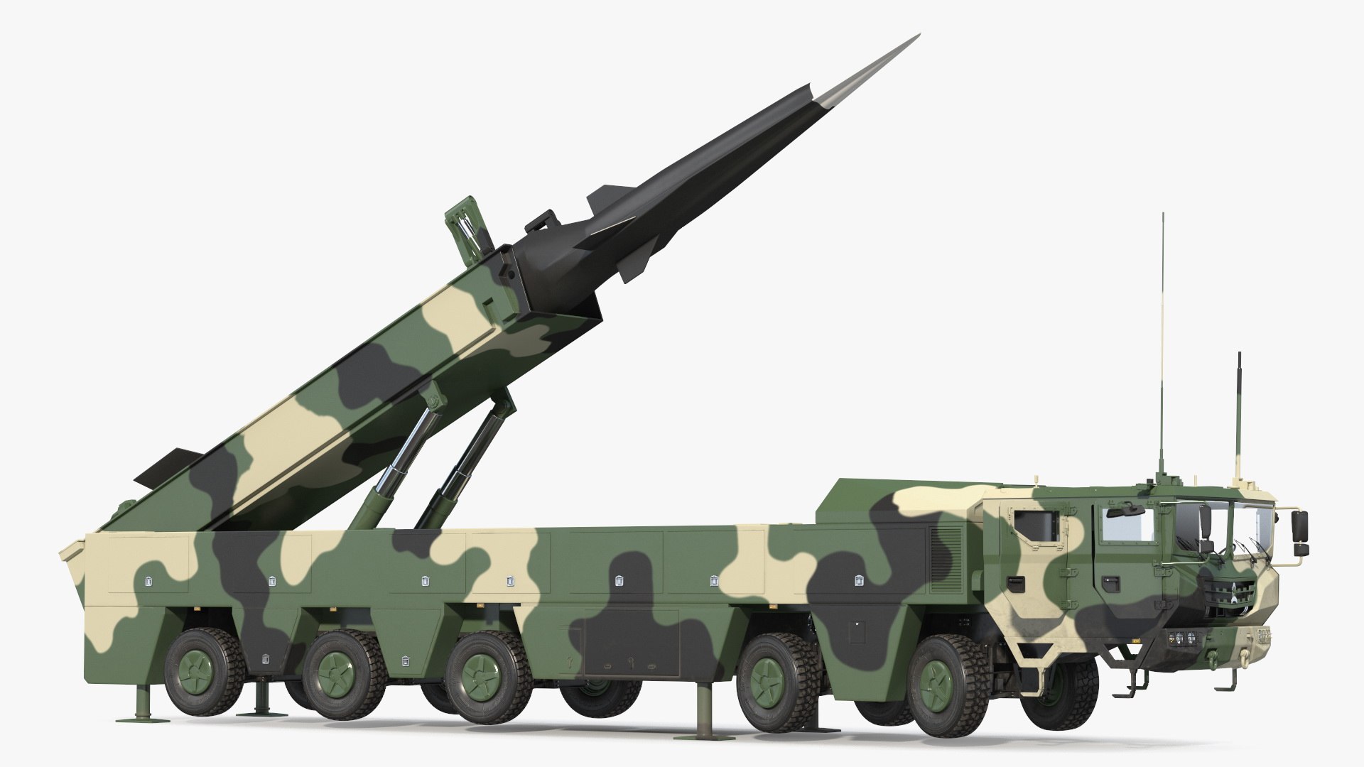 3D model Ballistic Missile on Road Mobile Vehicle Rigged - TurboSquid ...