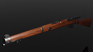 3D Lee Enfield Bolt Action Rifle model