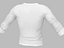Camisa blanca de cuello alto con pecho abierto para hombre