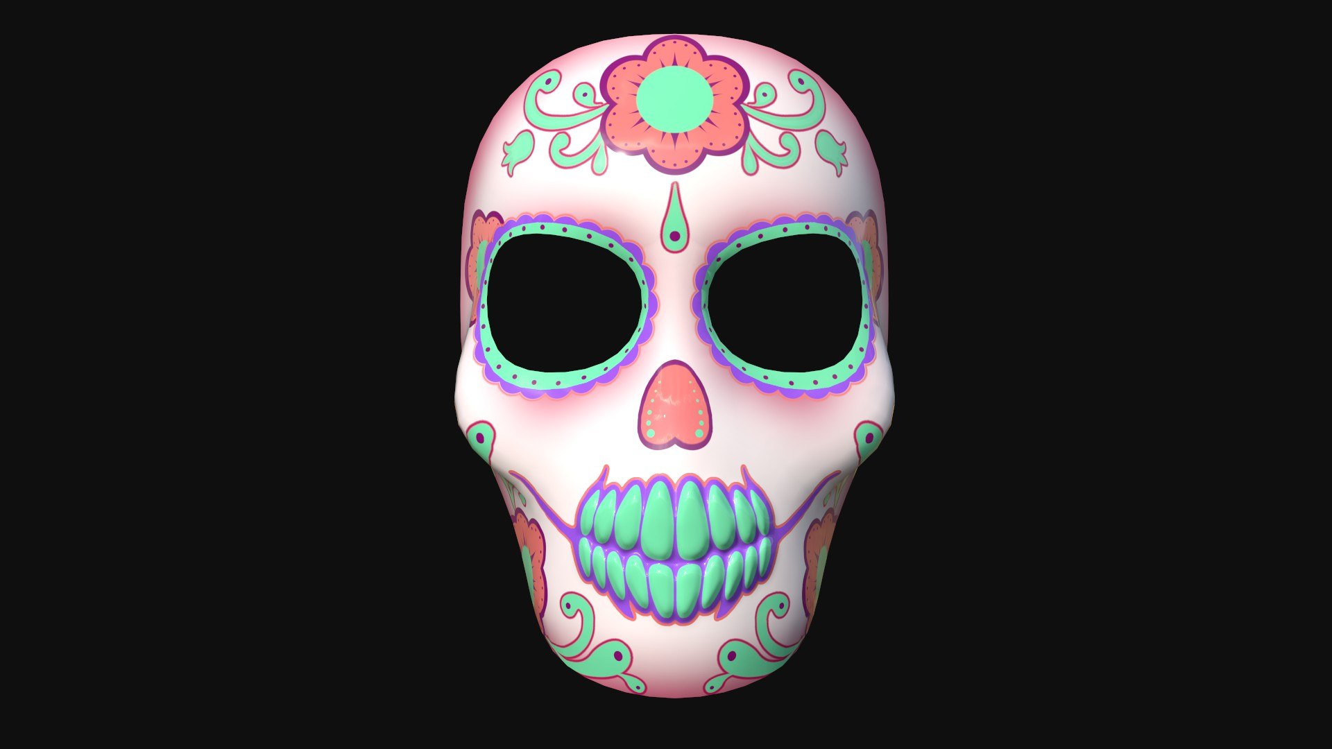 Dia De Los Muertos Mask A02 - Character Design 3D Model - TurboSquid ...