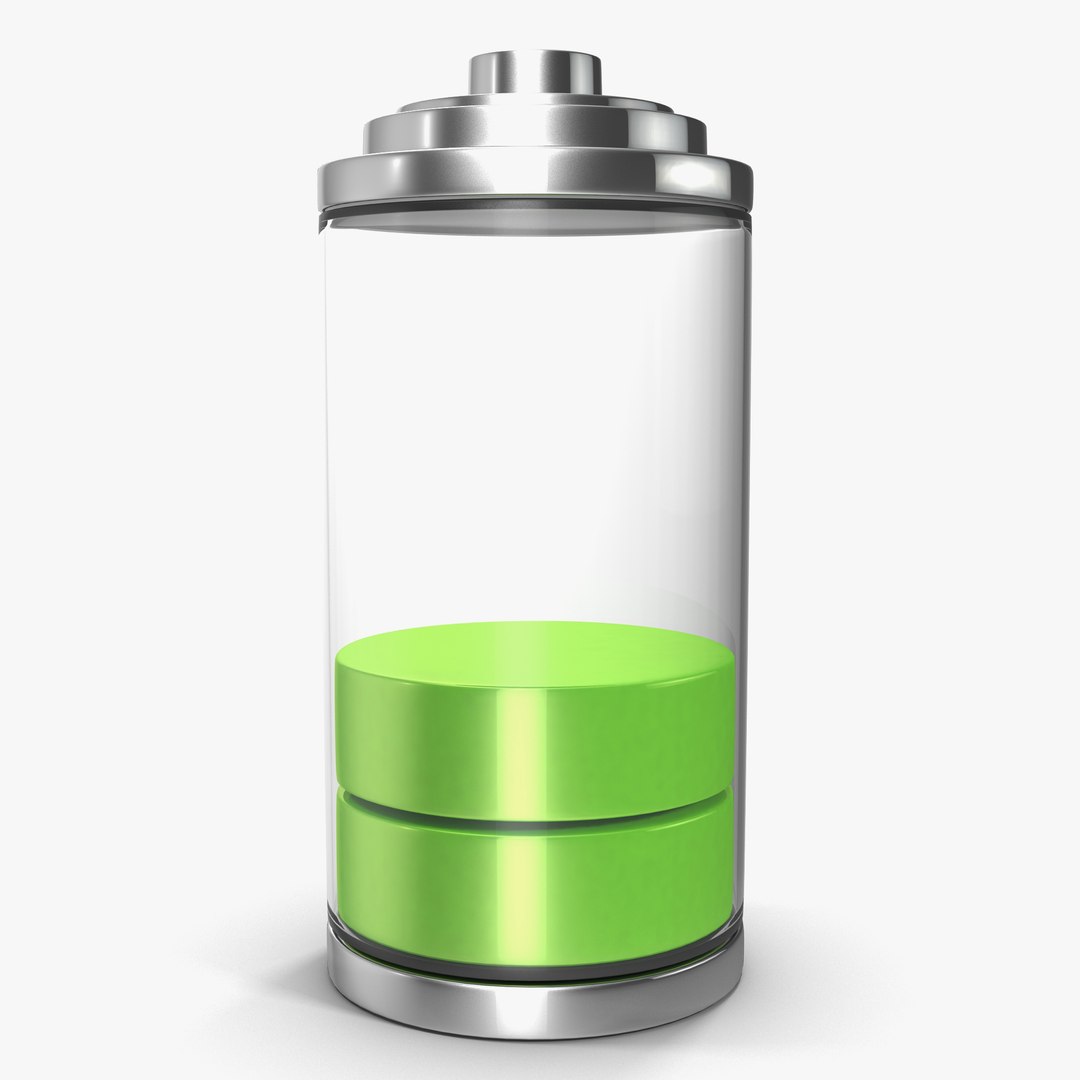 Cell Phone Battery Icon 2 3D Model 3D model preview