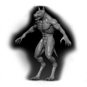 Werewolf High Quality Sculpt 3D model