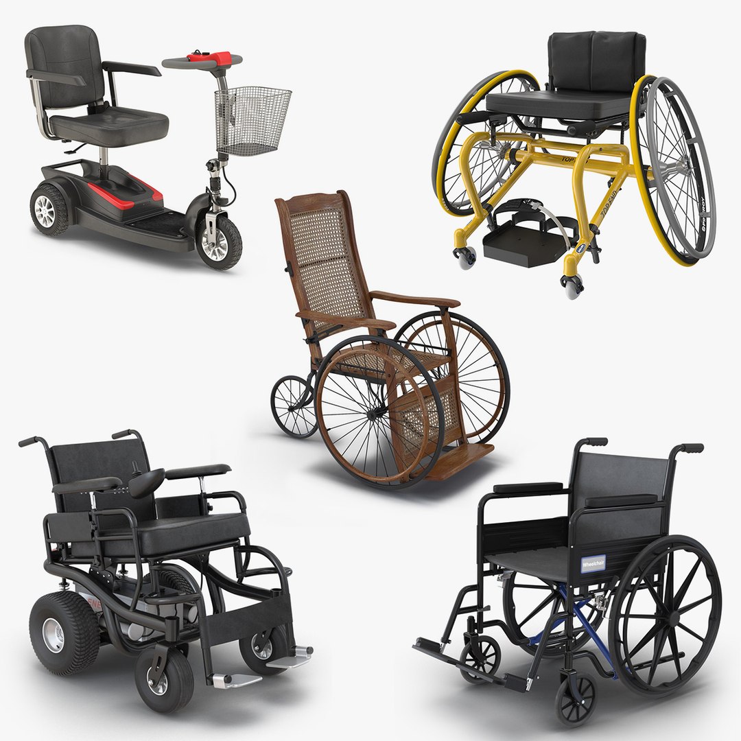 Wheelchairs 3D Models Collection 4 3D model preview
