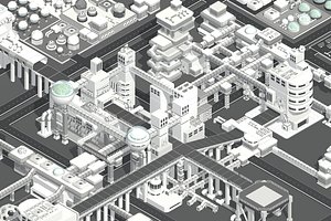 SCIFI STATION - Stylized Low Poly 3D Art Asset Pack