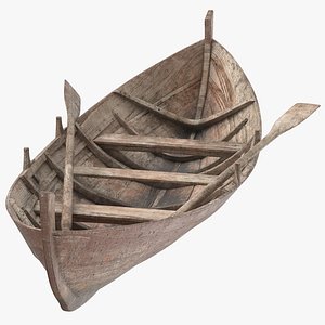 old row boat 3D model