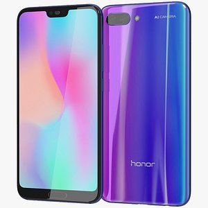 realistic honor 10 blue 3D model