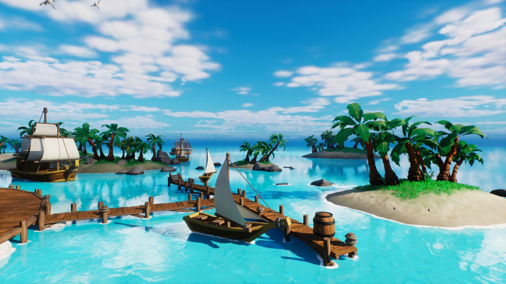 Stylized Beach Environment Unreal Engine 5 3D Model - TurboSquid 2018412