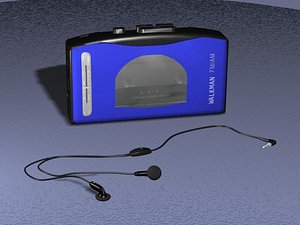 3d model walkman earphones