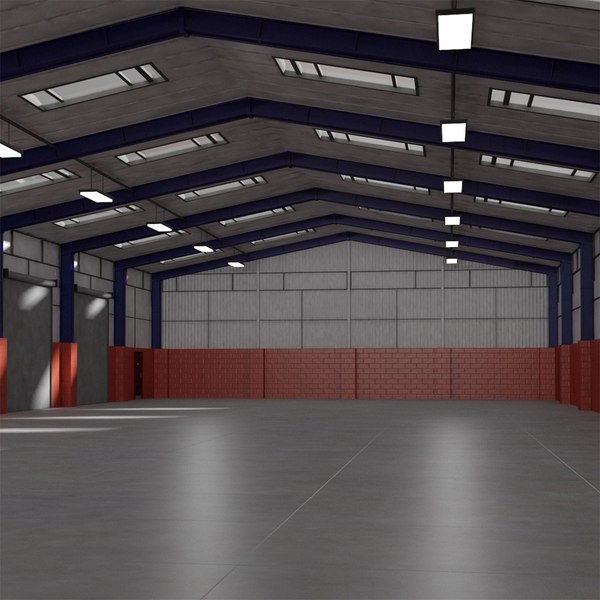 3D model Warehouse Interior and Exterior PBR 01