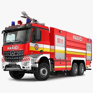 3D Mercedes Arocs Fire Engine