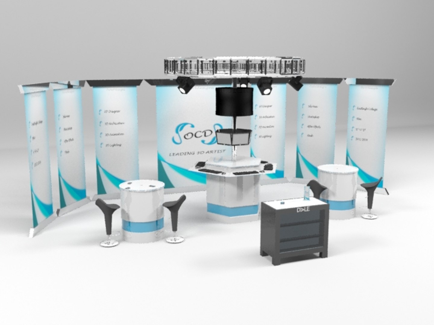 Maya Trade Booth Lighting