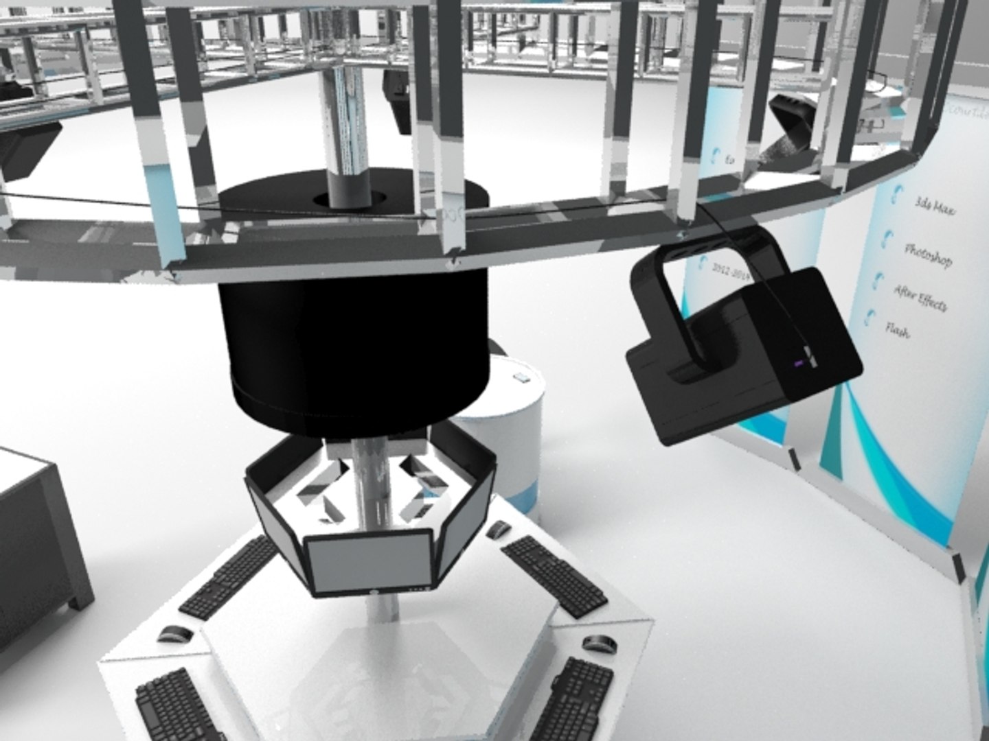 Maya Trade Booth Lighting