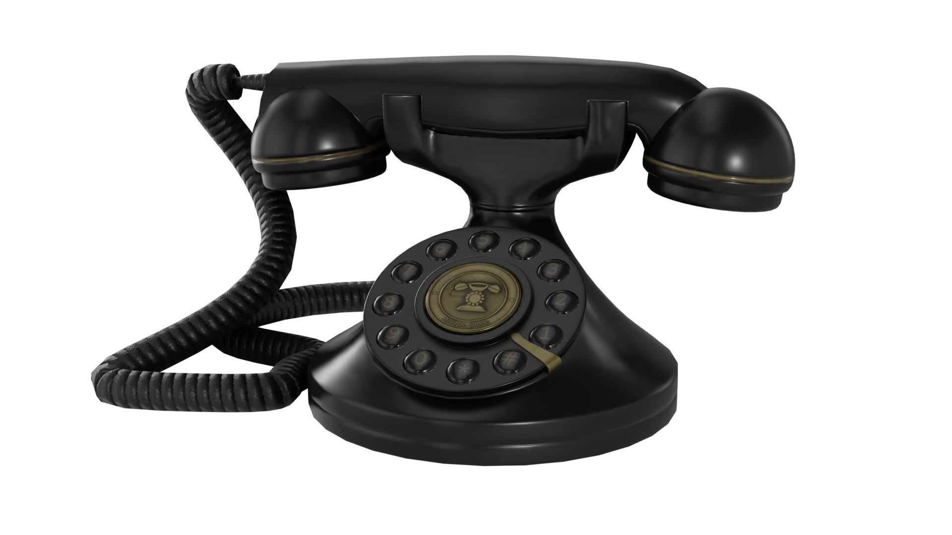 Retro Phone Low-poly Model 3D - TurboSquid 1763815