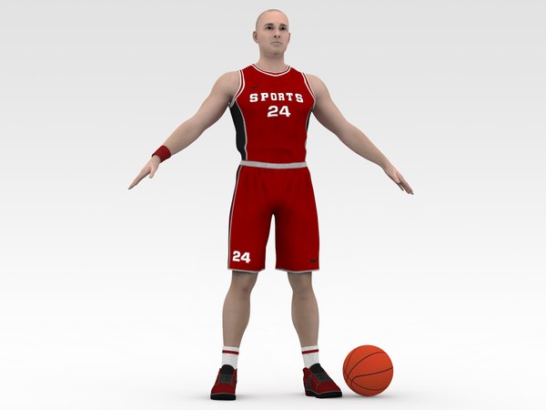 3D model Basketball Player Red Player 01