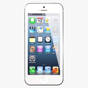 3d iphone 5 white phone