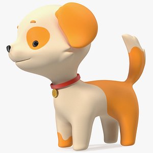 Cartoon Puppy Dog Rigged 3D model