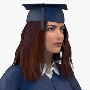 Female Graduate Student Rigged for Maya