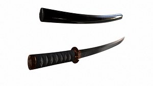 Wakizashi sword with scrabbard