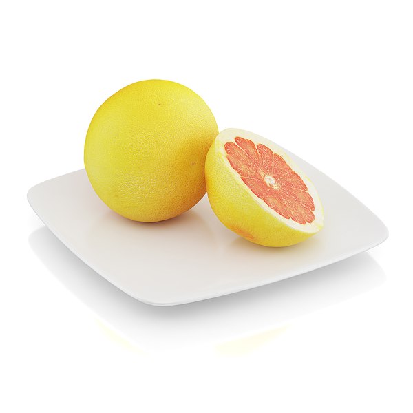 halved grapefruit 3d model