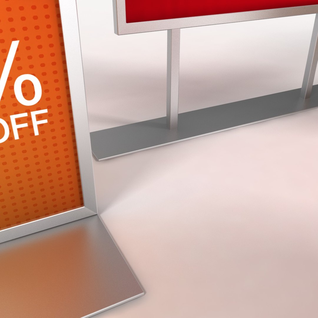 retail display signage 01 3d max