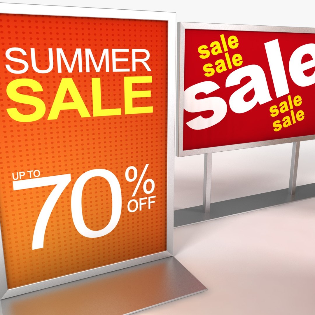 retail display signage 01 3d max