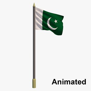 3D flag pakistan - animation