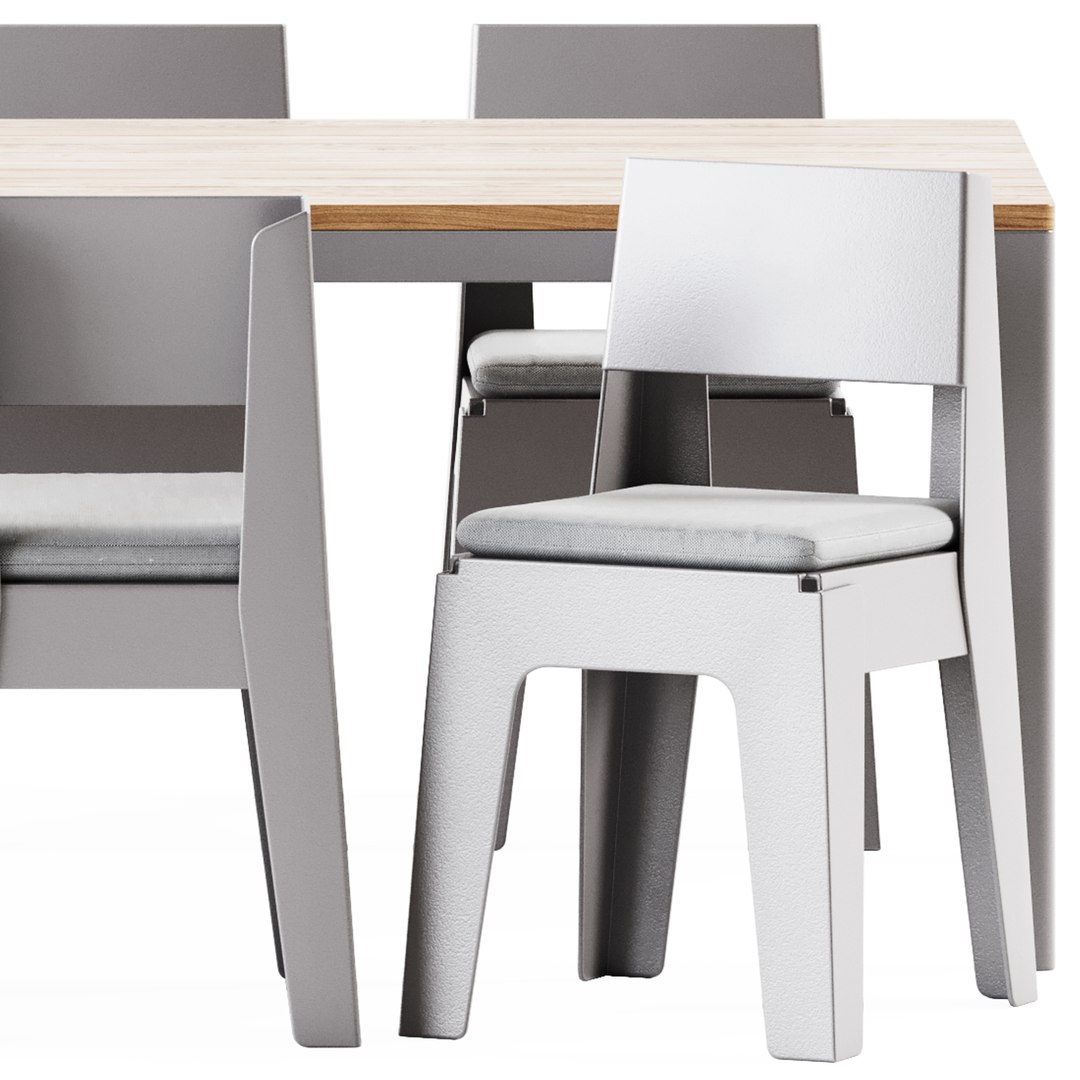 3D Butter Chair And Tuck Table Rectangle By DesignByThem - TurboSquid ...