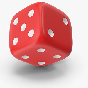 3D Red Dice model
