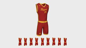 Basketball Fantasy Team Royals Uniform - Character Design 3D