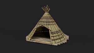 3D Bamboo Shelter 1 model