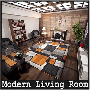 Modern Living Room  Furniture Package  100 Variations 3D model