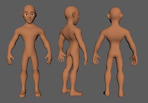 Cartoon Male Body Base Mesh