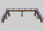 Steel Pedestrian Bridge-Three Columns-Pipe Rail-Straight Type-8