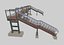 Steel Pedestrian Bridge-Three Columns-Pipe Rail-Straight Type-8