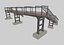 Steel Pedestrian Bridge-Three Columns-Pipe Rail-Straight Type-8