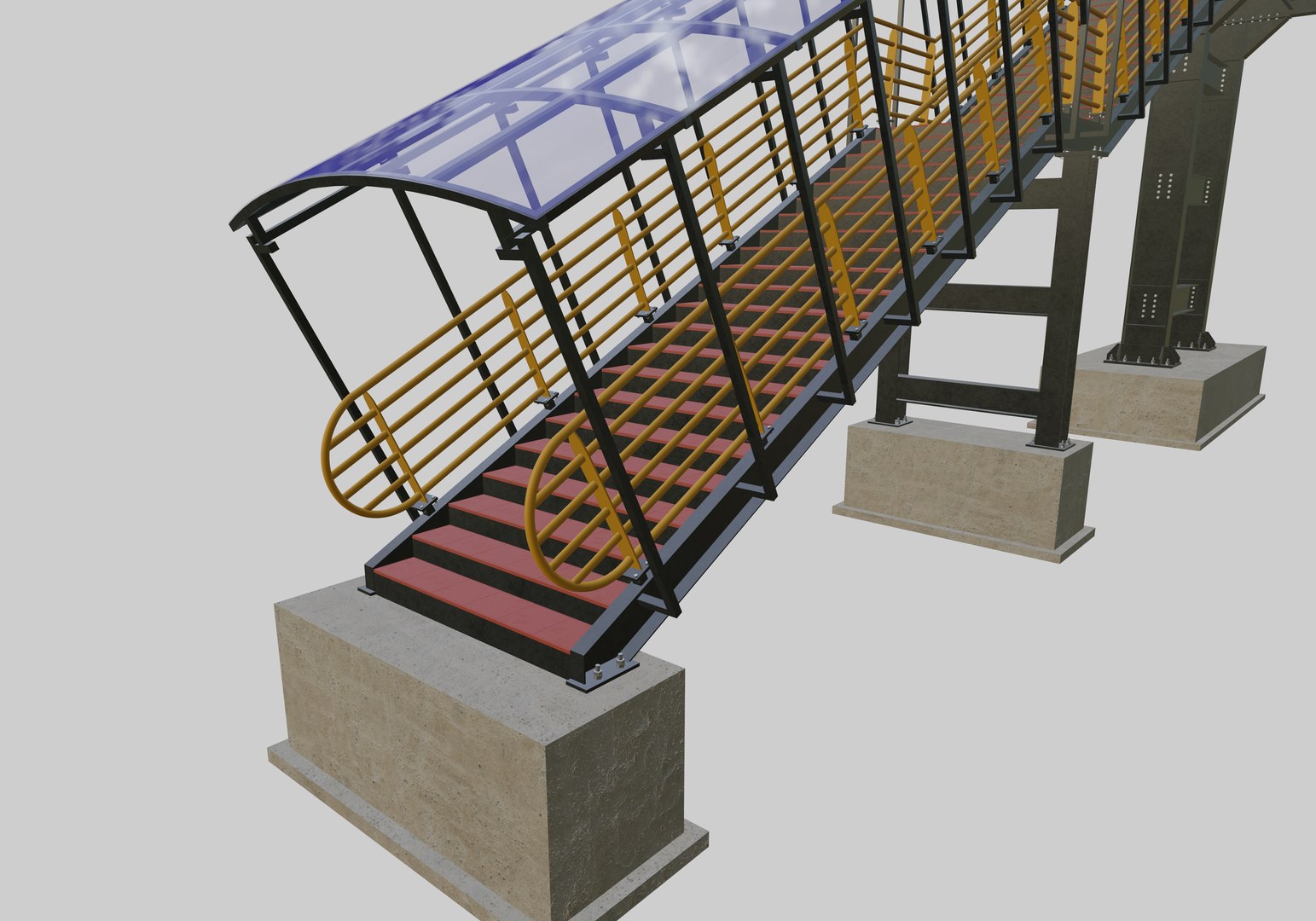 3D model Steel Pedestrian Bridge-Three Columns-Pipe Rail-Straight Type-8 https://p.turbosquid.com/ts-thumb/Bl/8fb9ye/Qw/11/jpg/1650392296/1920x1080/fit_q87/e154c2feec40bed9c24f0514cbac552fa6864259/11.jpg
