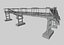 Steel Pedestrian Bridge-Three Columns-Pipe Rail-Straight Type-8